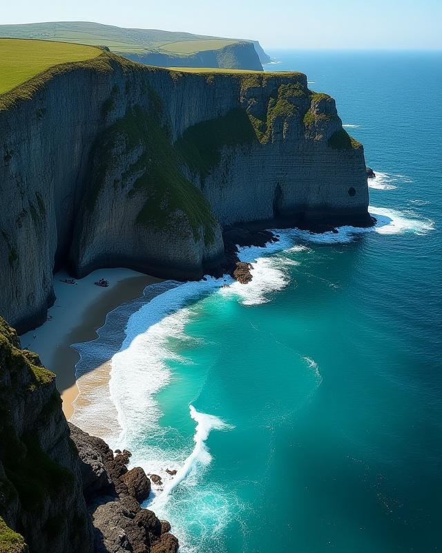ドローンで撮影した壮大な海岸線